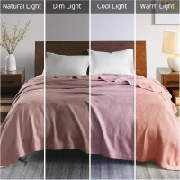 Machine Washable Egyptian Cotton Blanket with Breathable Weave, OEKO-TEX Certified, Perfect for Any Room, 90" L x 66" W x 0.25" H, Rose(m-4)