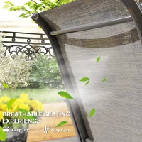 Outsunny Patio Chairs Set of 2 with Armrest and High Backrest, for Backyard, Balcony, Porch, Poolside, Deck, Garden, Brown(m-5)