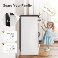 HOMCOM 30" Buffet Cabinet, Farmhouse Sideboard with 1.2" Thick Top, 2 Barn Doors, Drawer and Adjustable Shelf, White(m-7)