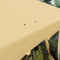 Outsunny 10 x 20ft Pop Up Canopy Tent with 6 Removable Mesh Sidewalls and Carry Bag, Beige(m-10)