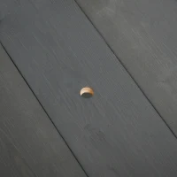 Outsunny 48" x 22" x 30" Wooden Patio Raised Garden Bed Planter, Elevated Planter Box with Legs, Outdoor Flower Stand with Inner Bag, Dark Grey(m-10)