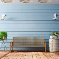 Outsunny 3-Seat Wicker Outdoor Couch Patio Sofa, Acacia Wood Patio Furniture with Steel Seat Armrests, 1000 LBS Capacity, Teak(m-9)