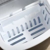 HOMCOM Portable Ice Maker Countertop with Handle, Self Cleaning Ice Maker Machine with Scoop and Basket, 26lbs/24Hrs, Black(m-10)