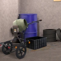 Aosom Multi-Functional Bike Trailer Steel Large Bike Luggage Cart Carrier Grey(m-8)