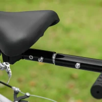 Aosom Multi-Functional Bike Trailer Steel Large Bike Luggage Cart Carrier Grey(m-9)