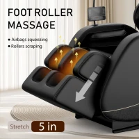 Zero Gravity Massage Recliner with Heating Functions, Full Body Air Pressure, Bluetooth Audio, Adjustable Footrest, 51.5" L x 28" W x 39" H, Black(m-9)