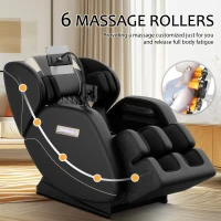 Zero Gravity Massage Recliner with Heating Functions, Full Body Air Pressure, Bluetooth Audio, Adjustable Footrest, 51.5" L x 28" W x 39" H, Black(m-6)