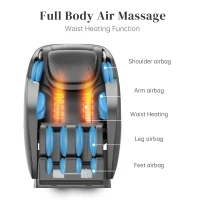 Shiatsu Massage Chair with Zero Gravity, Full Body Recliner with SL-Track, Bluetooth Speaker, Thai Stretch, USB Charging, Heating, Foot Roller Massager, 58" L x 30" W x 33.5" H, Black(m-7)