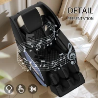 Massage Chair Recliner with Heating Function, Full Body Air Pressure, Zero Gravity, Bluetooth Audio, Adjustable Footrest, 51" L x 28" W x 40" H, Blue(m-4)