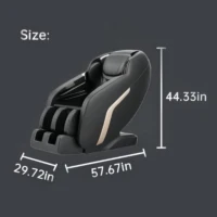 Shiatsu Massage Chair with Zero Gravity, Full Body Recliner with SL-Track, Bluetooth Speaker, Thai Stretch, USB Charging, Heating, Foot Roller Massager, 58" L x 30" W x 33.5" H, Black(m-3)