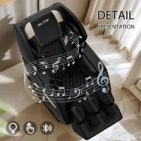 Massage Chair Recliner with Bluetooth Audio, Zero Gravity, Full Body Air Pressure, Heating Function, 51" L x 28" W x 40" H, Black(m-4)