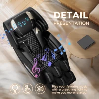 Zero Gravity Massage Chair Recliner with Heating Functions, Full Body Air Pressure, Bluetooth Audio, 51" L x 28.5" W x 39" H, Black(m-7)