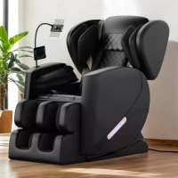 Zero Gravity Massage Chair Recliner with Full Body Air Pressure, Heating Functions, Bluetooth Audio, Adjustable Footrest, 49"L x 20" W x 40.5" H, Black(m-11)