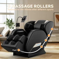 Zero Gravity Massage Chair Recliner with Heating Functions, Full Body Air Pressure, Bluetooth Audio, 51" L x 28.5" W x 39" H, Black(m-5)