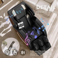 Massage Chair Recliner with Zero Gravity, Full Body Air Pressure, Lumbar and Leg Heating, Bluetooth Audio, 51.5" L x 28.5" W x 39" H, Brown(m-4)