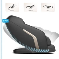 Shiatsu Massage Chair with Zero Gravity, Full Body Recliner with SL-Track, Bluetooth Speaker, Thai Stretch, USB Charging, Heating, Foot Roller Massager, 58" L x 30" W x 33.5" H, Black(m-6)