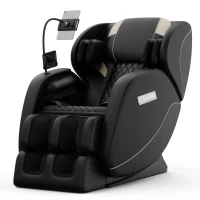 Zero Gravity Massage Recliner with Heating Functions, Full Body Air Pressure, Bluetooth Audio, Adjustable Footrest, 51.5" L x 28" W x 39" H, Black(m-2)