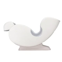 BOSSCARE SL Massage Chair with Bluetooth Speaker, Armrest Control, Heat Therapy, Full Body Shiatsu Recliner, 46" L x 26" W x 41" H, White+Gray(m-7)