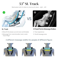 Shiatsu Massage Chair with Zero Gravity, Full Body Recliner with SL-Track, Bluetooth Speaker, Thai Stretch, USB Charging, Heating, Foot Roller Massager, 58" L x 30" W x 33.5" H, Black(m-9)