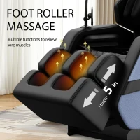 Massage Chair Recliner with Heating Function, Full Body Air Pressure, Zero Gravity, Bluetooth Audio, Adjustable Footrest, 51" L x 28" W x 40" H, Blue(m-9)