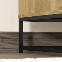 HOMCOM Kitchen Storage Cabinet, Wood Effect Sideboard Buffet Cabinet with Adjustable Shelf and 2 Doors, Nature Wood(m-10)