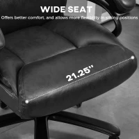 Vinsetto Big and Tall Office Chair, 400 lbs, Executive Computer Chair with PU Leather, Adjustable Height, Black(m-6)