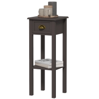 HOMCOM 2-Tier Side Table with Drawer and Shelf, End Table for Living Room and Hallway, Coffee