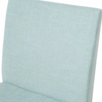 Set of 2 Scandinavian Dining Chairs with Rubberwood Legs, Walnut Finish, Upholstered Chairs for Dining Room, 17.5" L x 23.5" W x 33" H, Mint(m-5)