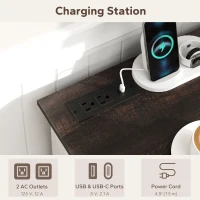 HOMCOM 55" Buffet Cabinet, Farmhouse Sideboard with 1.2" Thick Top, 4 Barn Doors, 2 Drawers and 2 Adjustable Shelves, White(m-4)