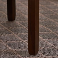 Insect-Proof Acacia Wood Accent Table with Smooth Walnut Finish, Reinforced Legs, for Living Room, Balcony, 13" L x 13" W x 30" H, Brown(m-7)