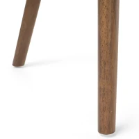 Set of 2 Scandinavian Dining Chairs with Rubberwood Legs, Walnut Finish, Upholstered Chairs for Dining Room, 17.5" L x 23.5" W x 33" H, Mint(m-7)