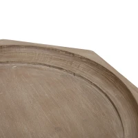 Accent Table with Smooth Walnut Finish, Durable Acacia Wood Construction, No Assembly Required, 18.5" L x 18.5" W x 25" H, Natural(m-6)