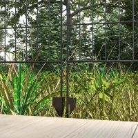 Outsunny 4 Pack Garden Fencing for Yard, Decorative Fence Panels as Animal Barrier and Flower Edging, Grids(m-9)