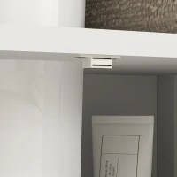 kleankin Pedestal Sink Storage Cabinet, Bathroom Under Sink Cabinet with 2 Doors and Open Shelf, Bathroom Vanity, White(m-9)