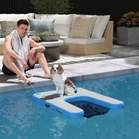 PawHut Floating Boat Ramp for Swimming Pets Up to 200 lbs, for Pool, Lake, Boat, Dock(m-1)
