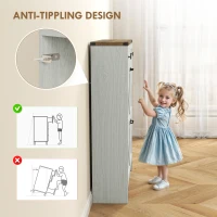HOMCOM Narrow Shoe Storage Cabinet, Farmhouse Shoe Cabinet with 2 Flip Drawers, 1 Drawer, 12 Pairs for Entryway, White(m-7)