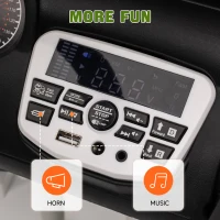 Qaba 12V Battery Powered Ride on Car, Ride on Truck w/ Remote, 4 Suspension Wheels, Music Horn Lights, Green(m-8)