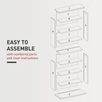 HOMCOM 8-Tier DVD Shelf with 6 Adjustable Shelves, Slim CD Shelf, Holds 360 CDs, 185 DVDs or 185 Blu-rays, Black(m-7)