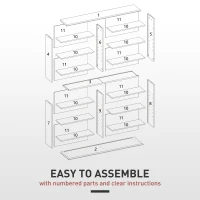 HOMCOM 8-Tier DVD Shelf with 12 Adjustable Shelves, Double CD Shelf, Holds 720 CDs, 396 DVDs or 396 Blu-rays, Black(m-7)