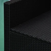 Outsunny 4 Pieces Sectional Patio Furniture Set, Rattan Wicker Patio Chairs Outdoor Coffee Set with Cushions, Cream White(m-11)