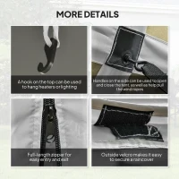 Outsunny Pop-Up Tent, Foldable Screen Tent with Carry Bag, Zippered Door and Ground Stakes, Fits 3-4 People, Light Grey(m-6)