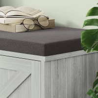 HOMCOM Shoe Storage Bench with Padded Seat, Entryway Bench Holds up to 352 lb, Shoe Organizer, 8 Pairs, Light Grey(m-10)