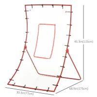 Soozier Pitch Back 5 Angles Adjustable Rebounder Net Goal Pitching and Throwing Practice Partner, Baseball/Soccer/Football/Basketball/Volleyball Daily Training(m-3)