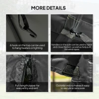 Outsunny Pop-Up Tent, Foldable Screen Tent with Carry Bag, Zippered Door and Ground Stakes, Fits 3-4 People, Black(m-6)