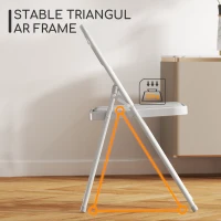 HOMCOM Set of 4 Metal Foldable Chairs, Corduroy Padded Folding Chairs with Cushion Seat and Open Back for Indoor, White(m-5)