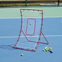 Soozier Pitch Back 5 Angles Adjustable Rebounder Net Goal Pitching and Throwing Practice Partner, Baseball/Soccer/Football/Basketball/Volleyball Daily Training(m-8)