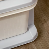 Qaba 3 Tier Kids Toy Organizer and Storage Bins with 3 Plastic Drawers, Cream White(m-10)
