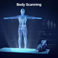 BOSSCARE 3D Shiatsu Zero Gravity Massage Chair with App and Bluetooth Control, Heated Back Full Body Recliner, 53" L x 29" W x 42.5" H, Black(m-11)