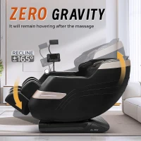 Massage Chair Recliner with Zero Gravity, Full Body Air Pressure, Automatic Modes, Heating Function, Bluetooth Audio, 55" D x 27.5" W x 47" H, Black(m-5)
