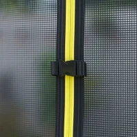 Soozier 8ft Trampoline Outdoor, ASTM Certified, with Circular Base, Enclosure Net, Ladder and Curved Poles(m-10)